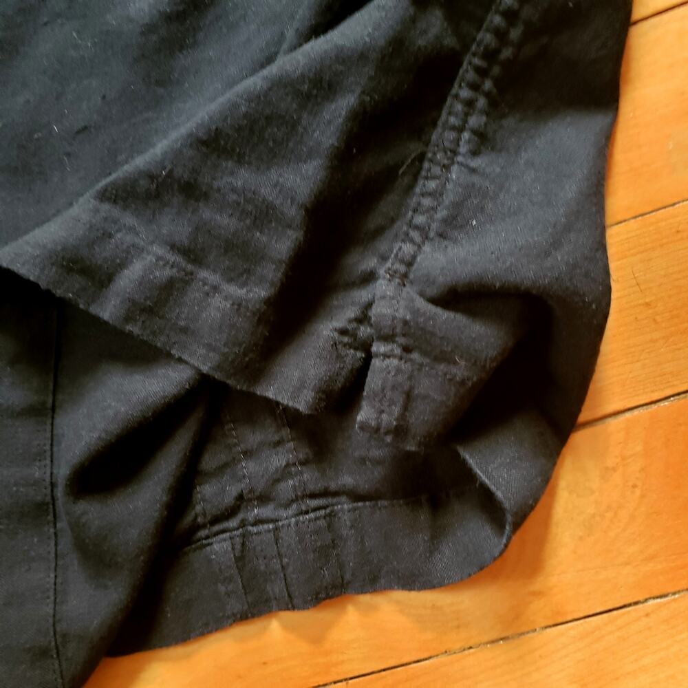 Haggar Camp Shirt Mens XL Linen Blend Black Casual Comfort Coastal Resort - Picture 10 of 11